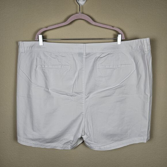 Lane Bryant City Chino Shorts White Cotton Stretch 5" Summer Womens Plus Size 28 - Picture 11 of 12